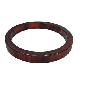 NICE Vintage Bakelite Rootbeer Tortoise Shell Transparent Swirl Bangle Bracelet